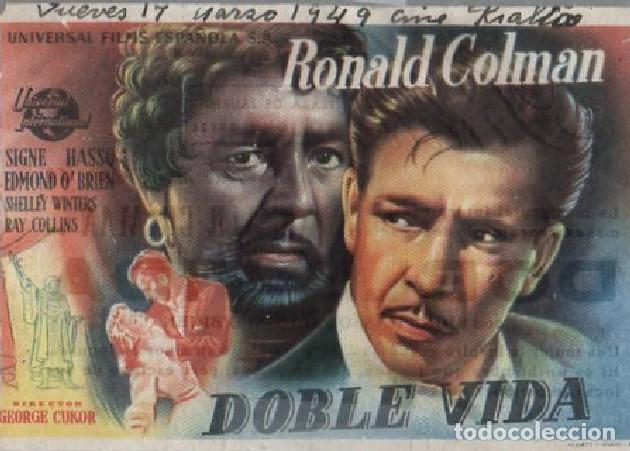 Folhetos de m&atilde;o de filmes antigos de cinema: PROGRAMA DE CINE: DOBLE VIDA PC-9598