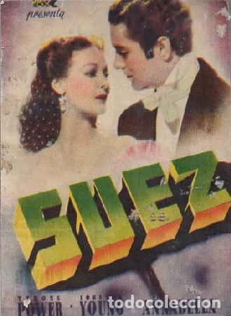 Folhetos de m&atilde;o de filmes antigos de cinema: PROGRAMA DE CINE: SUEZ PC-9605