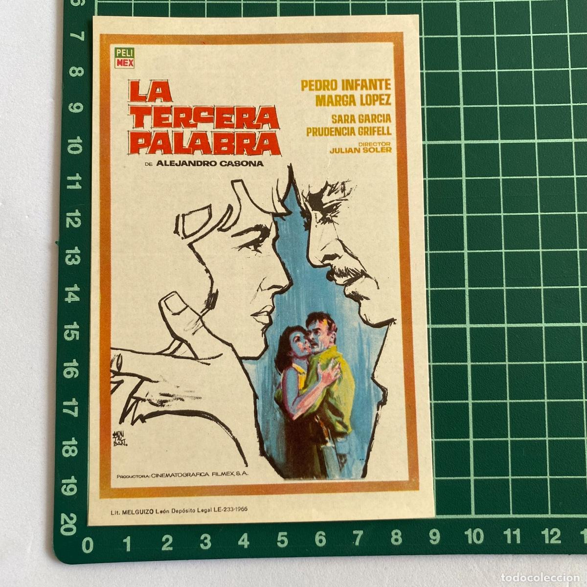 Cine: Programa Folleto de mano cine pelicula la tercera palabra - Foto 1