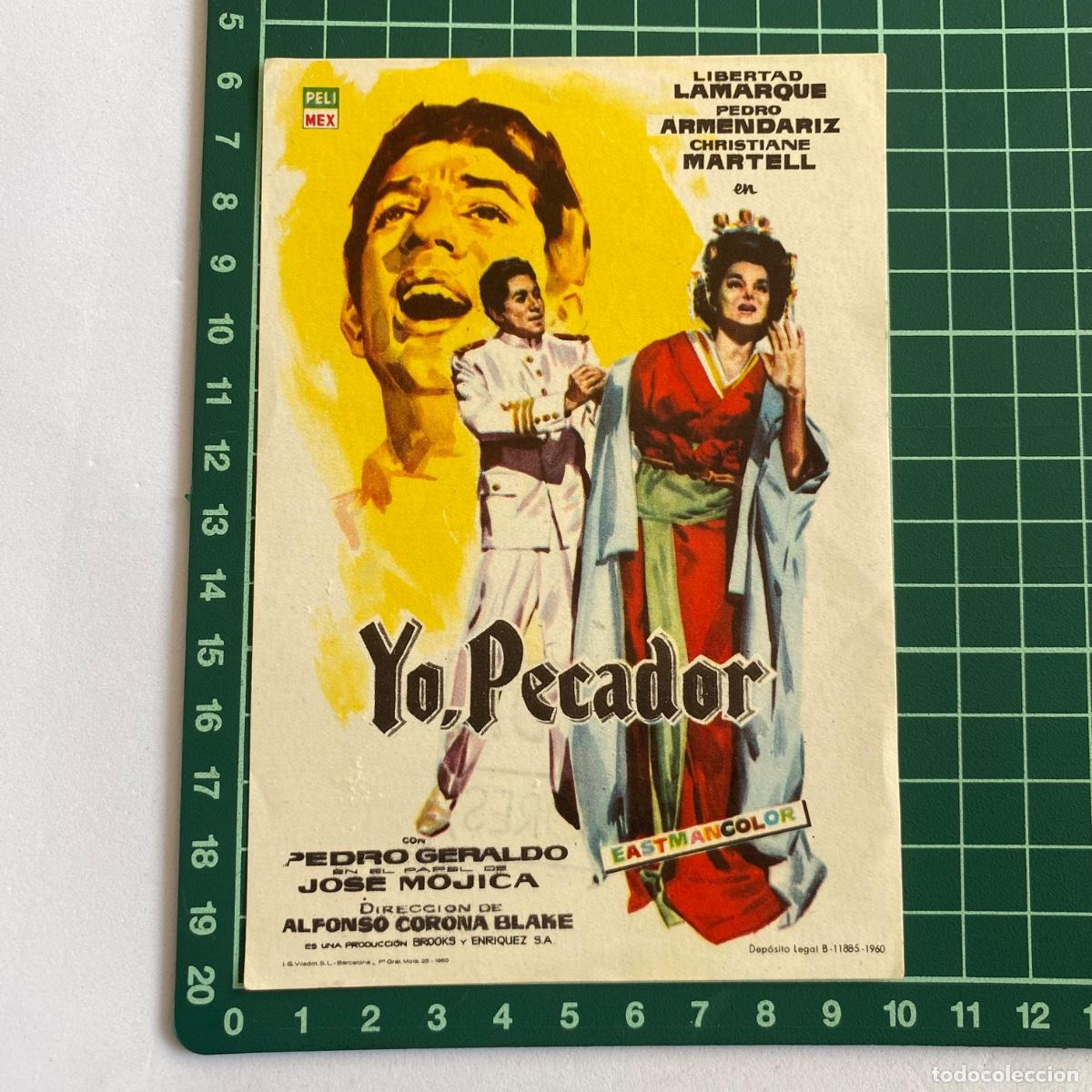 Cine: Programa Folleto de mano cine pelicula yo pecador - Foto 1