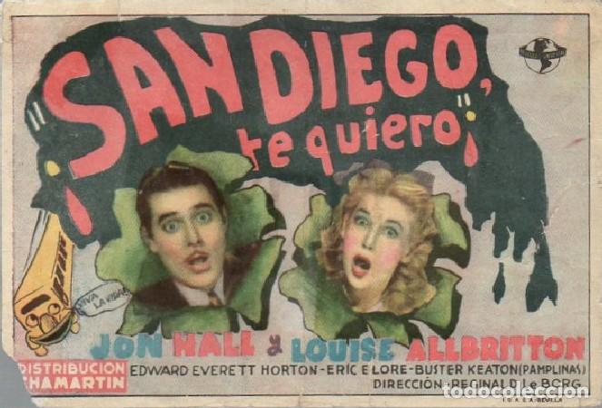 Cine: PROGRAMA DE CINE: SAN DIEGO TE QUIERO PC-9629 - Foto 1