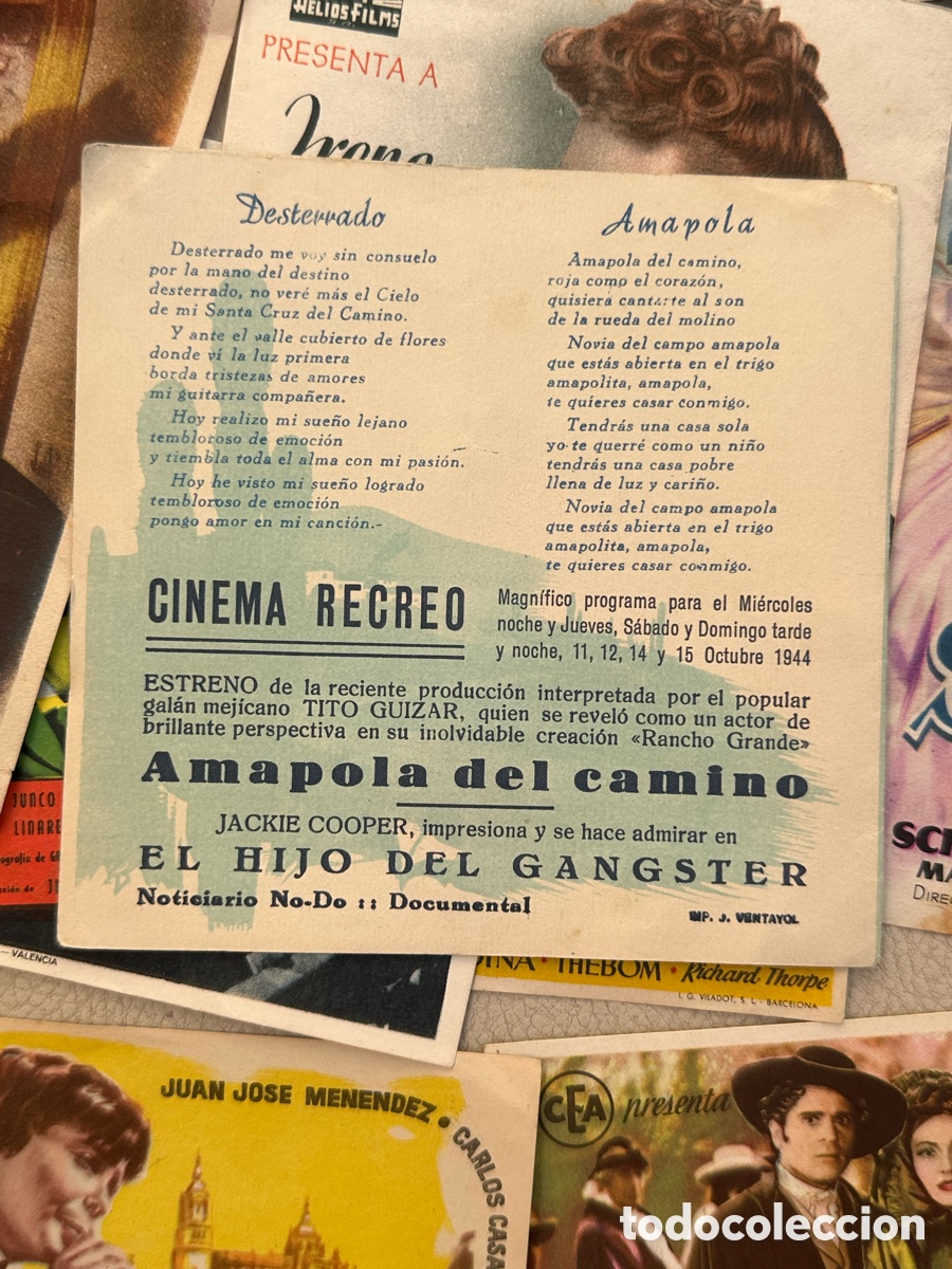 Cine: LOTE 12 PROGRAMAS DE CINE A&Ntilde;OS 40 - 50 - Foto 11