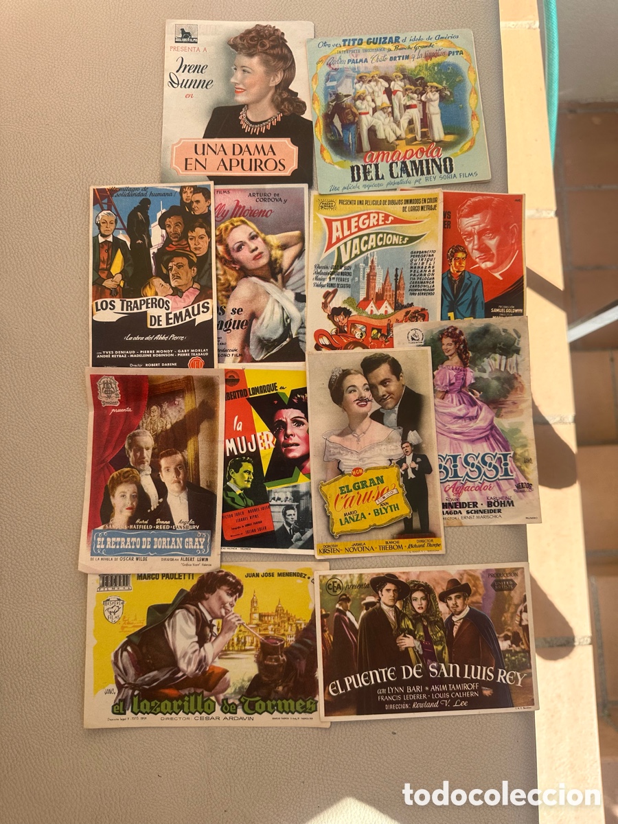 Cine: LOTE 12 PROGRAMAS DE CINE A&Ntilde;OS 40 - 50 - Foto 1