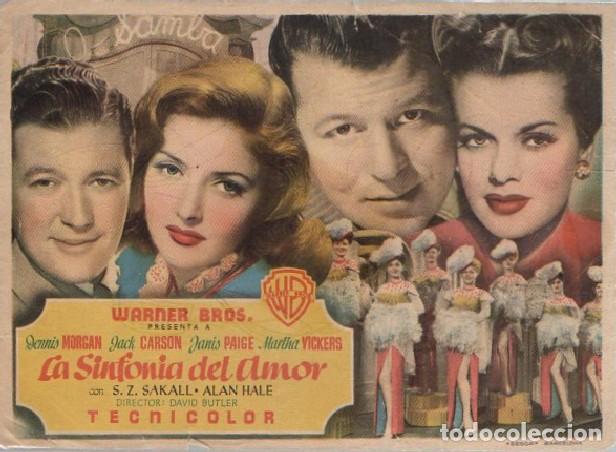 Cine: PROGRAMA DE CINE: LA SINFONIA DEL AMOR PC-9642 - Foto 1