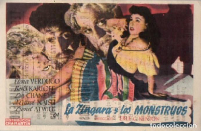 Cine: PROGRAMA DE CINE: LA ZINGARA Y LOS MONSTRUOS PC-9668 - Foto 1