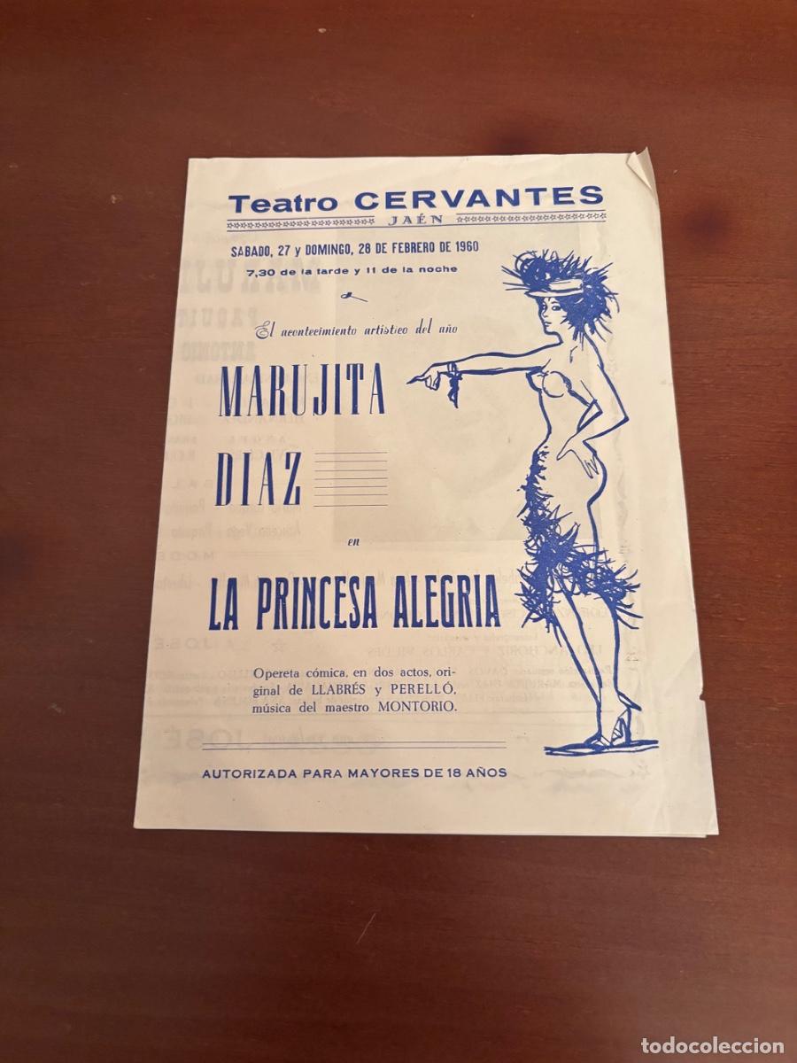 Cine: Programa teatro Cervantes Marujita D&iacute;az 1960 - Foto 1