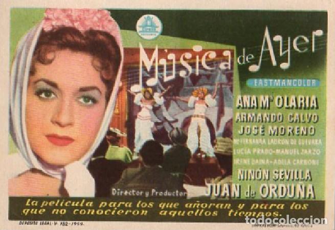 Cine: PROGRAMA DE CINE: MUSICA DE AYER PC-9683 - Foto 1