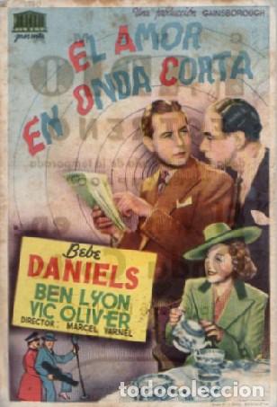 Cine: PROGRAMA DE CINE: EL AMOR EN ONDA CORTA PC-9699 - Foto 1