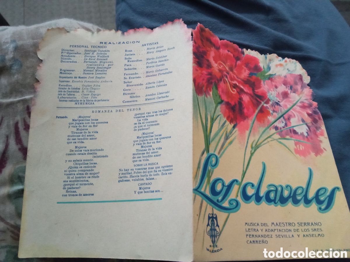 Cine: Folleto de cine de mano Los Claveles. - Foto 3