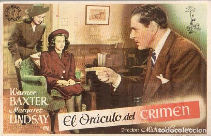 Cine: PROGRAMA DE CINE: EL OR&Aacute;CULO DEL CRIMEN PC-9720 - Foto 1