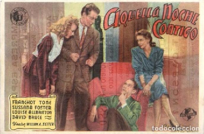 Cine: PROGRAMA DE CINE: AQUELLA NOCHE CONTIGO PC-9732 - Foto 1