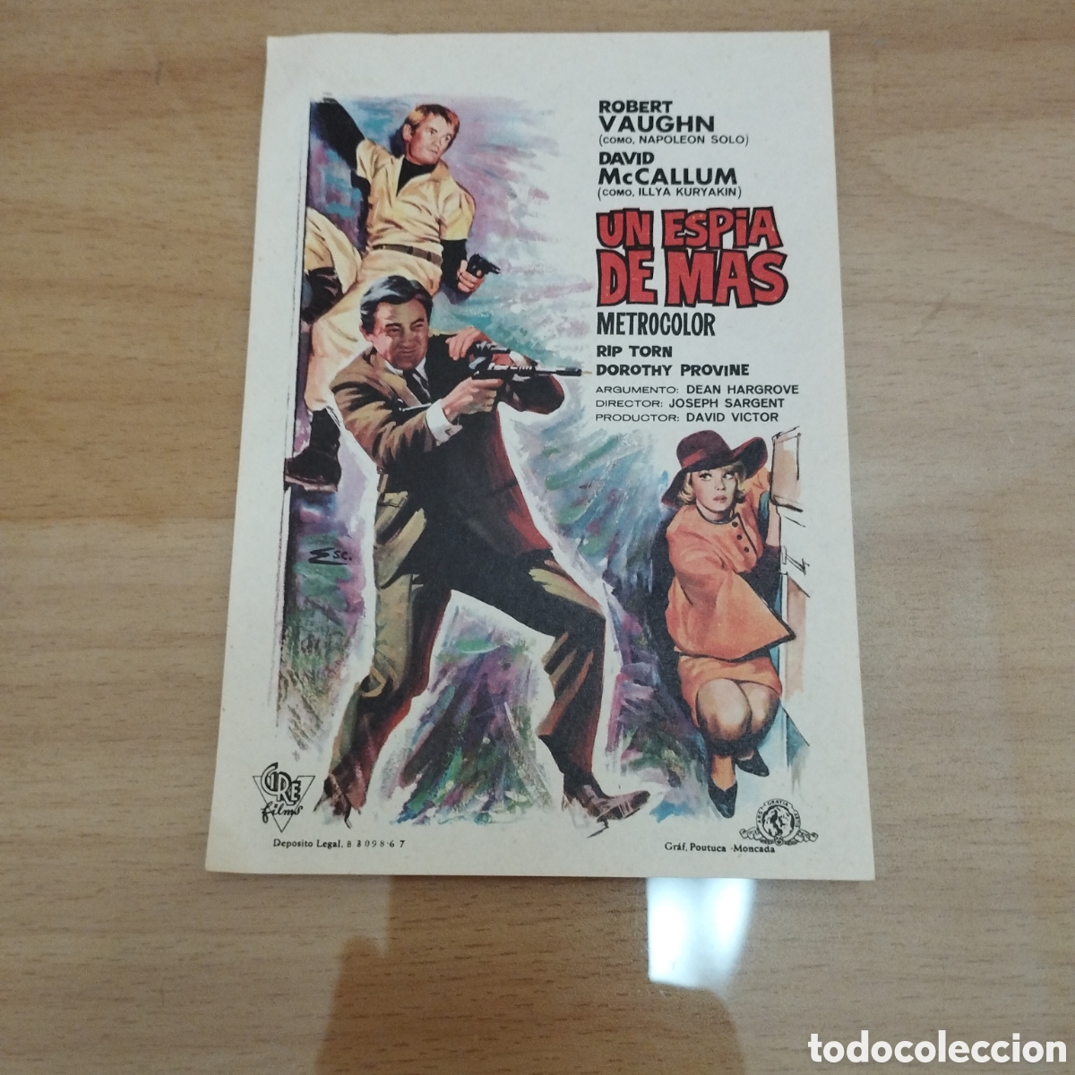 Cine: Programa de cine, sencillo. Un esp&iacute;a de m&aacute;s. Robert Vaughn. David McCallum. SP. - Foto 1
