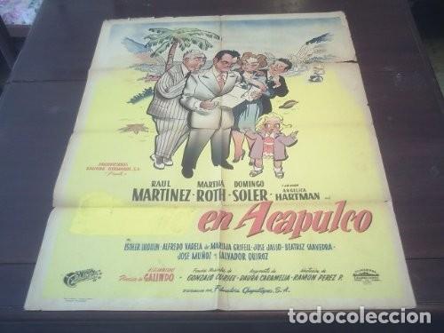 Cinema: Poster Original Mexicano Sucedi&oacute; En Acapulco It Happened In Acapulco Angelica Mar&iacute;a Ra&uacute;l Mart&iacute;nez 53