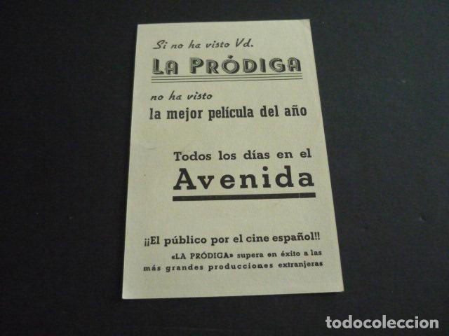 Cine: LA PRODIGA PROGRAMA DE CINE CON PUBLICIDAD CINE AVENIDA MADRID - Foto 2
