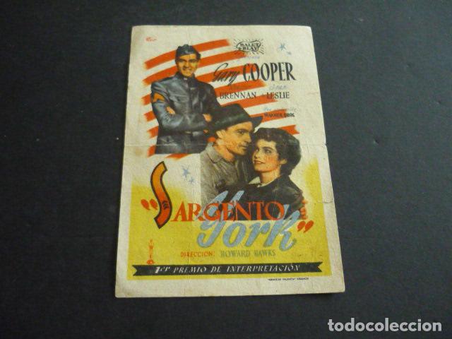 Cine: SARGENTO YORK PROGRAMA DE CINE CON PUBLICIDAD TEATRO CERVANTES - Foto 1