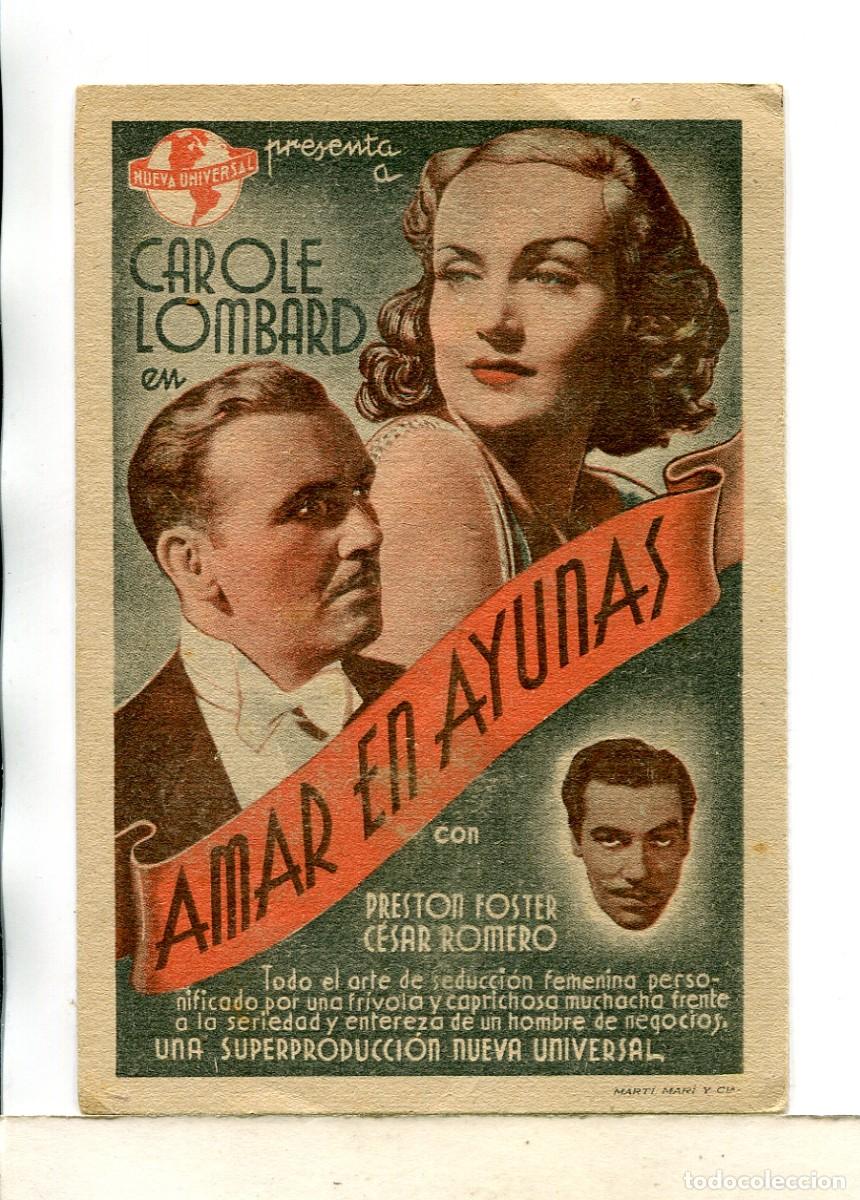 Cine: AMAR EN AYUNAS, CON CAROLE LOMBARD. - Foto 1