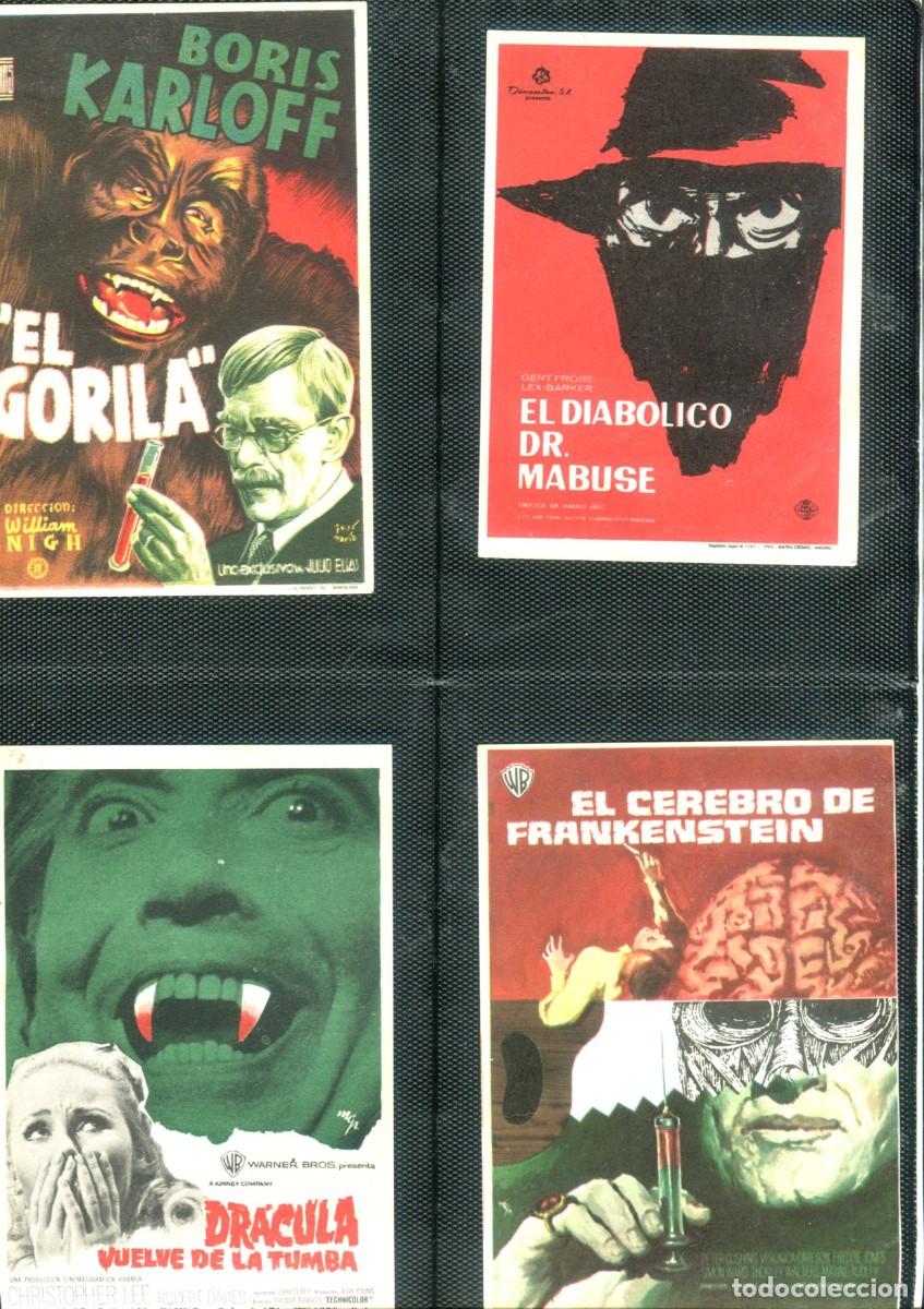 Cine: Lote 4 programas de mano de cine de TERROR. Folletos Sin publicidad - Foto 1