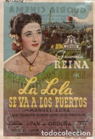 Cine: PROGRAMA DE CINE: LA LOLA SE VA A LOS PUERTOS PC-9780 - Foto 1