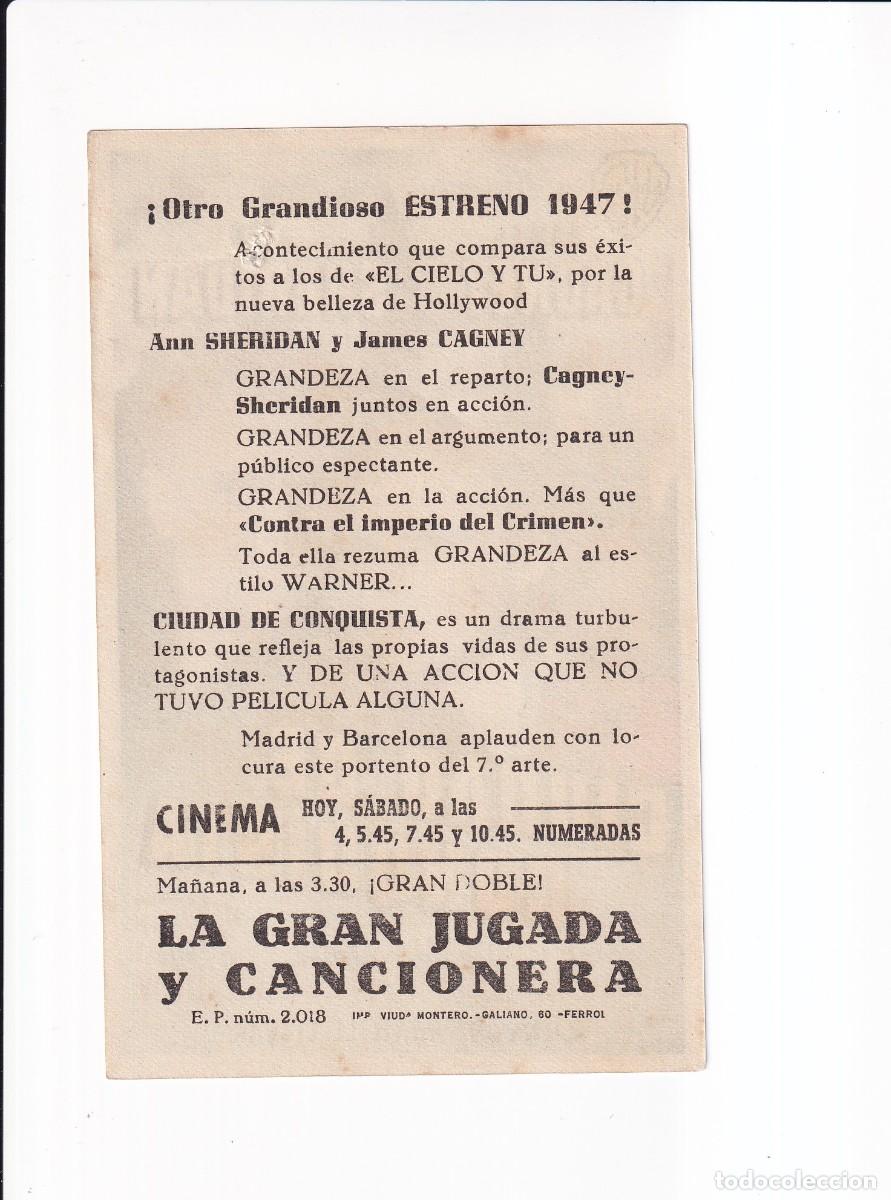 Cine: CIUDAD DE CONQUISTA : JAMES CAGNEY - Foto 2
