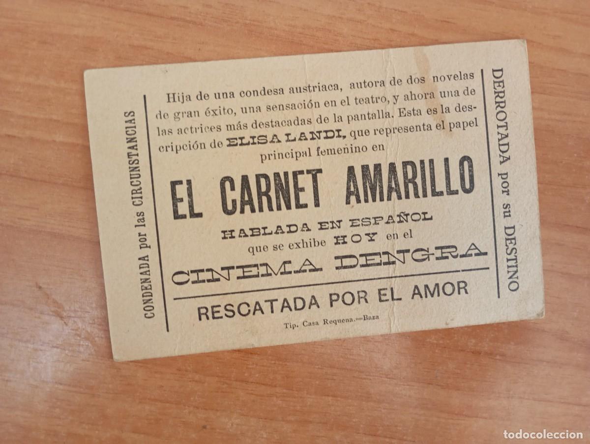 Cine: GRIS2-PROGRAMA DE CINE---EL CARNET AMARILLO ct - Foto 3