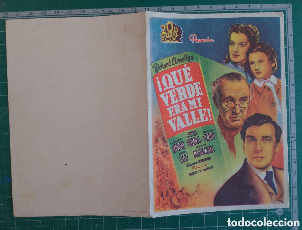 Cine: Programa de cine. QU&Eacute; VERDE ERA MI VALLE. John Ford. - Foto 2