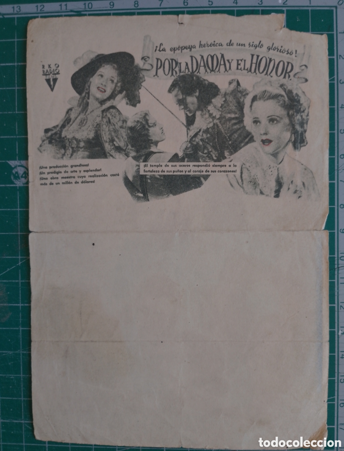 Cine: Programa de cine. POR LA DAMA Y EL HONOR. - Foto 2