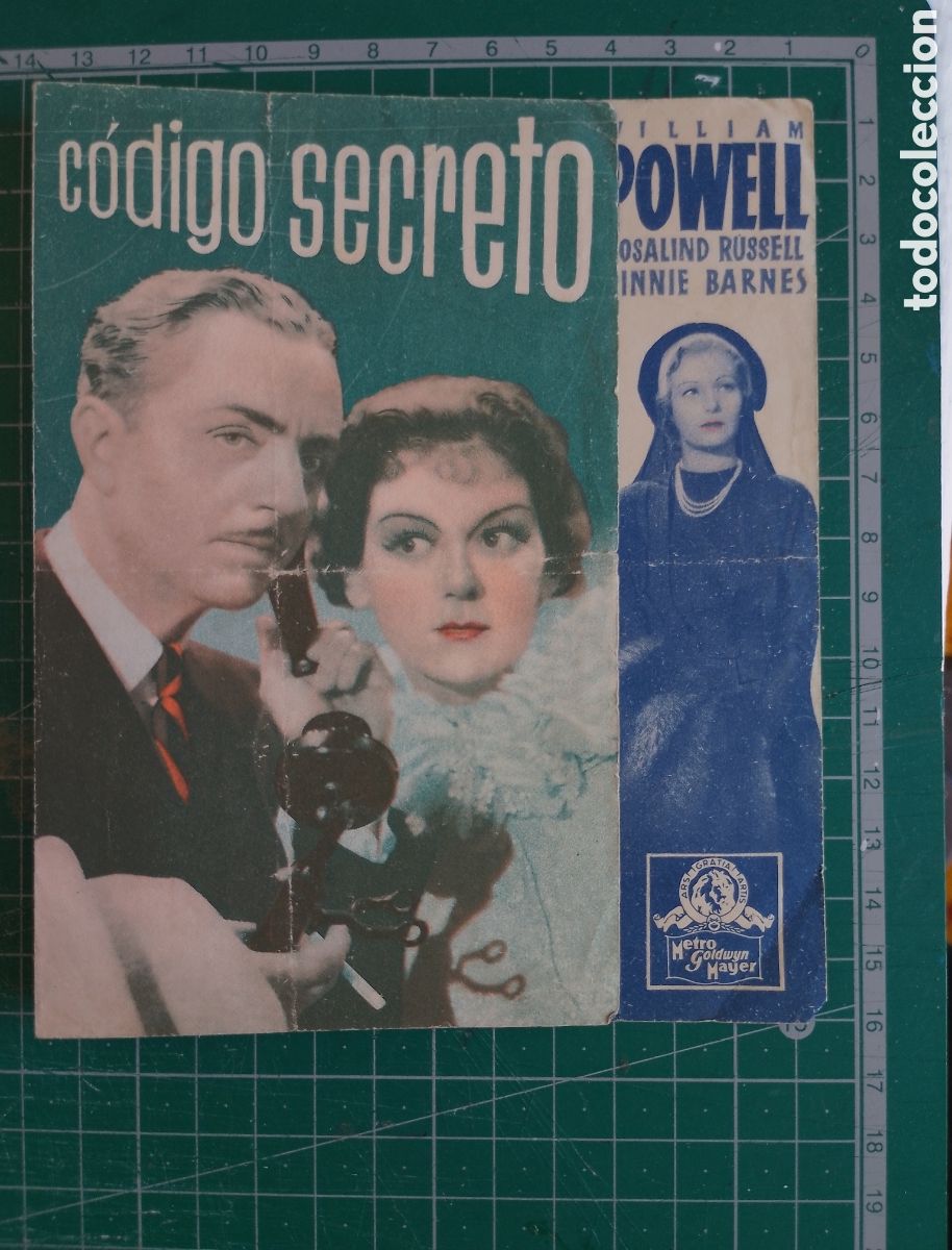 Cine: Programa de cine. C&Oacute;DIGO SECRETO. William Powell. - Foto 1