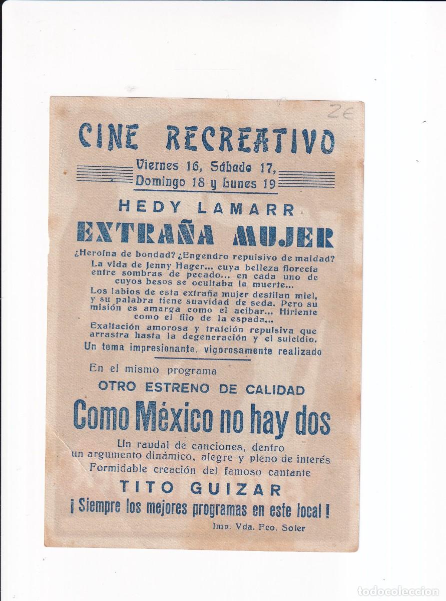 Cine: EXTRA&Ntilde;A MUJER : HEDY LAMARR - Foto 2
