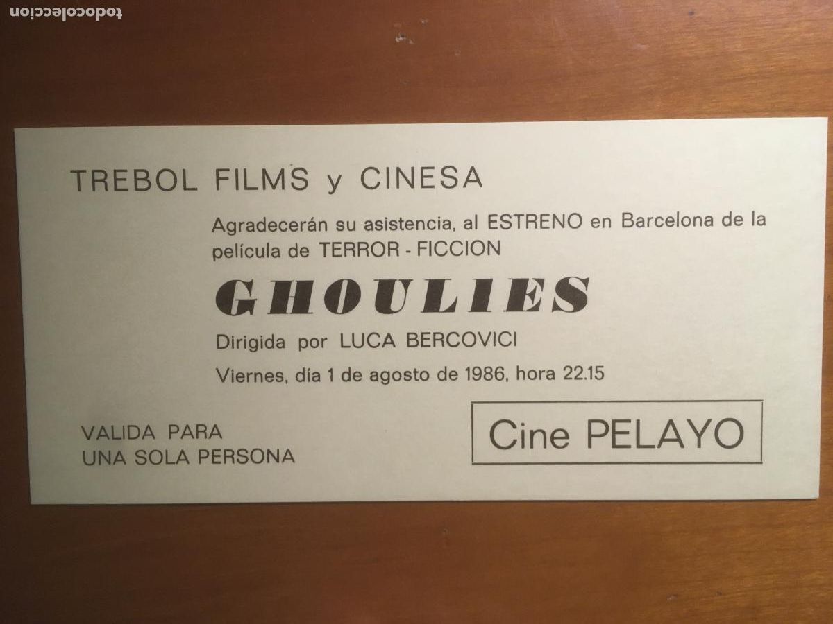  Flyers Publicitaires de films Anciens: ghoulies invitacion folleto de mano original al estreno