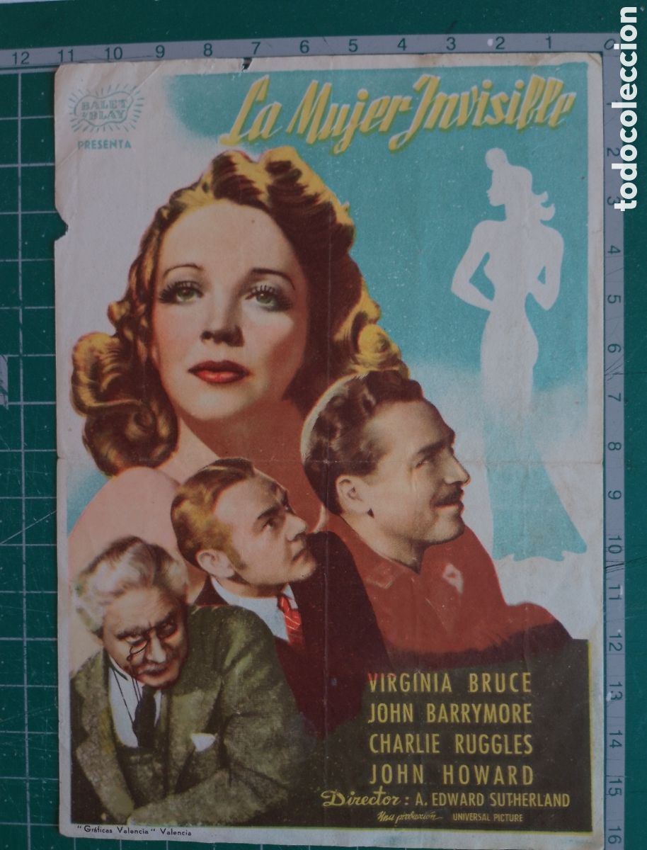 Cine: Programa de cine. LA MUJER INVISIBLE. Sin publicidad - Foto 1