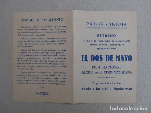 Cine: ANTIGUO PROGRAMA DE CINE EL DOS DE MAYO - PATH&Eacute; CINEMA 1928 - Foto 6