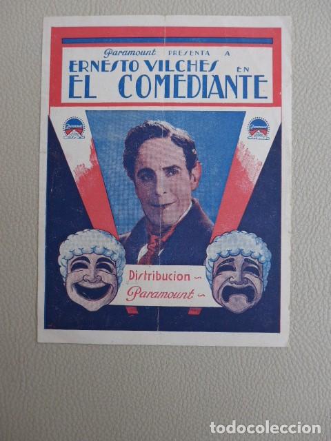 Cine: ANTIGUO PROGRAMA DE CINE DOBLE EL COMEDIANTE - Foto 1