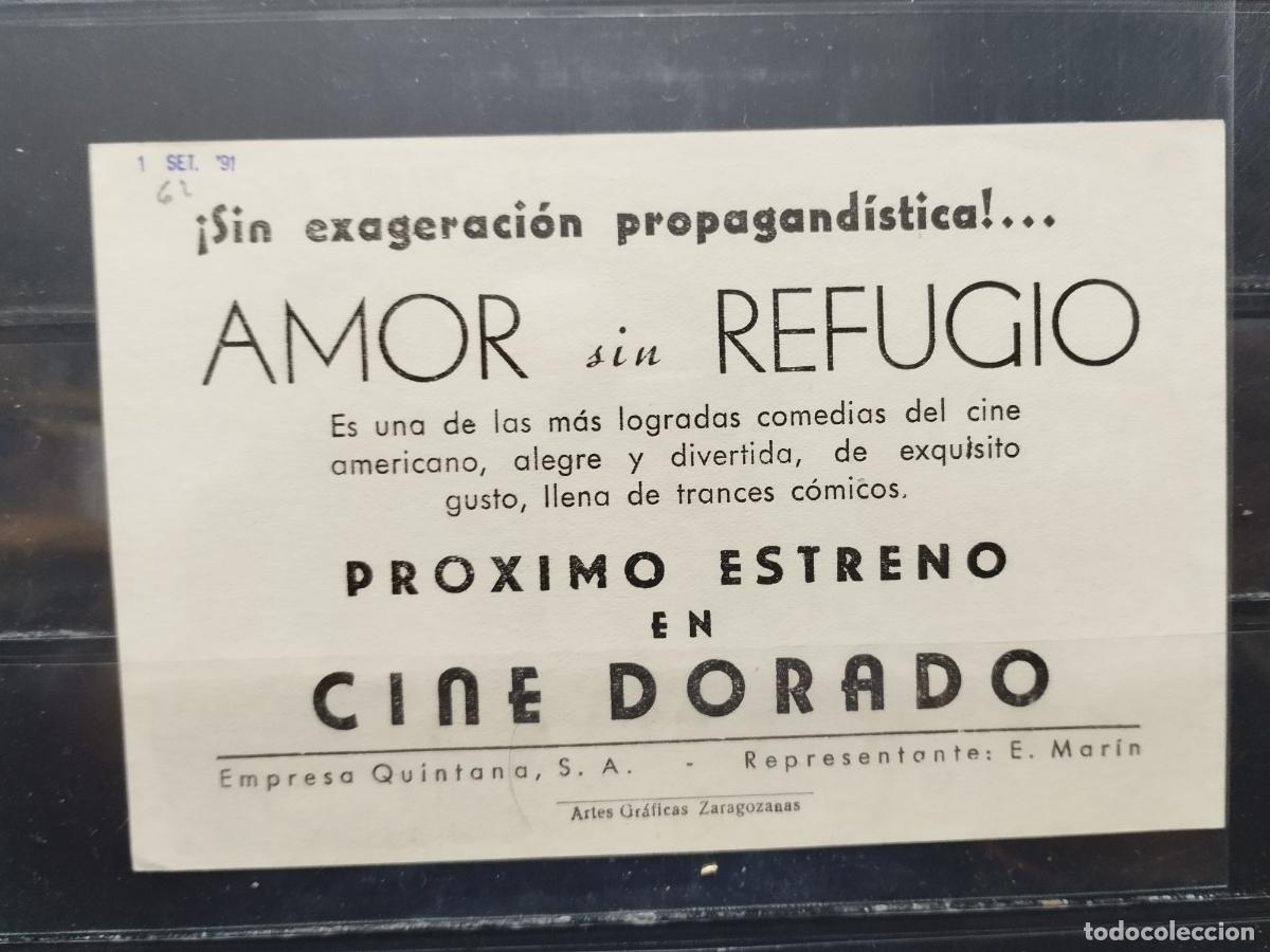 Cine: MA- PROGRAMA DE CINE SENCILLO. AMOR SIN REFUGIO. - Foto 2