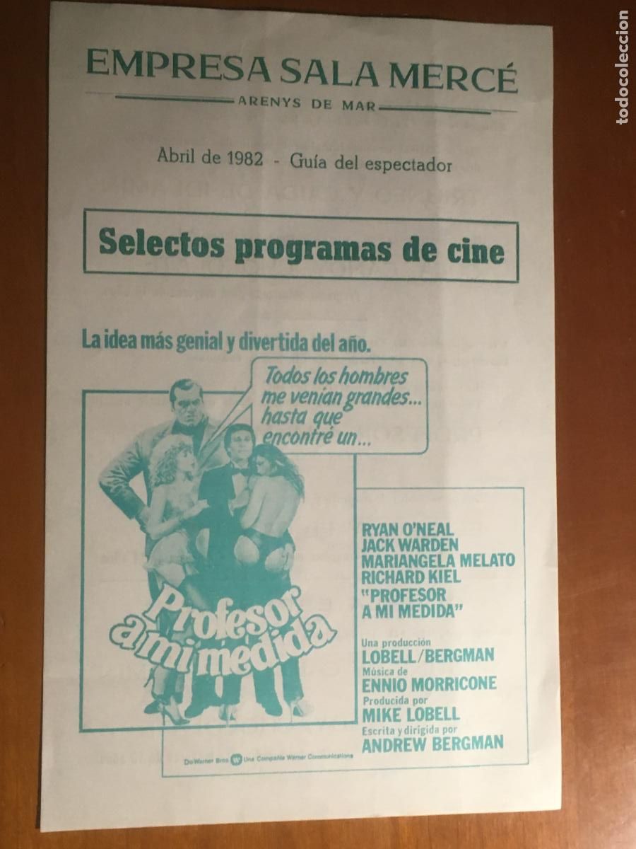 Folhetos de m&atilde;o de filmes antigos de cinema: profesor a mi medida folleto de mano local original estreno