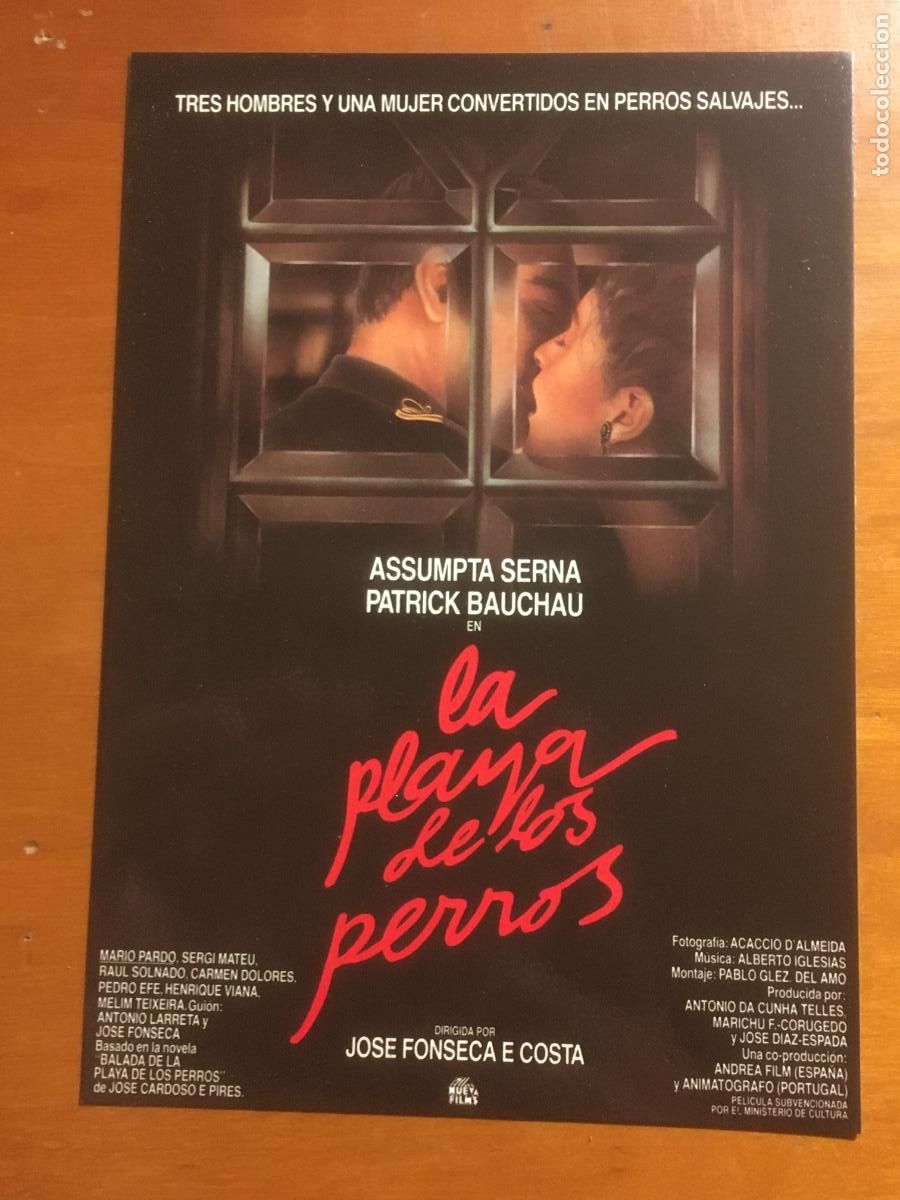 Cinema: la playa de los perros assumpta serna folleto de mano postal original estreno