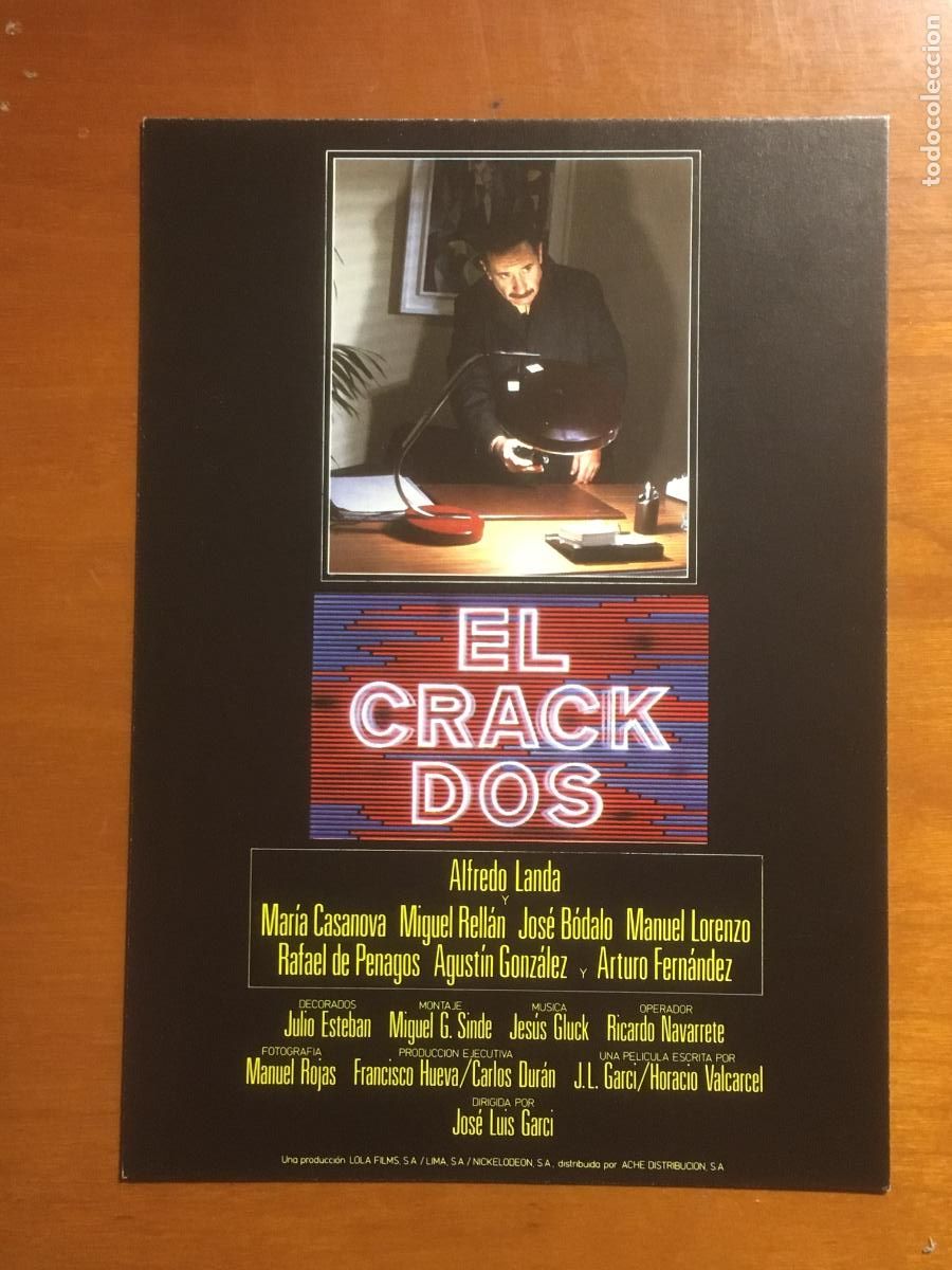 Cine: el crack dos - folleto de mano postal original estreno - jose luis garci alfredo landa