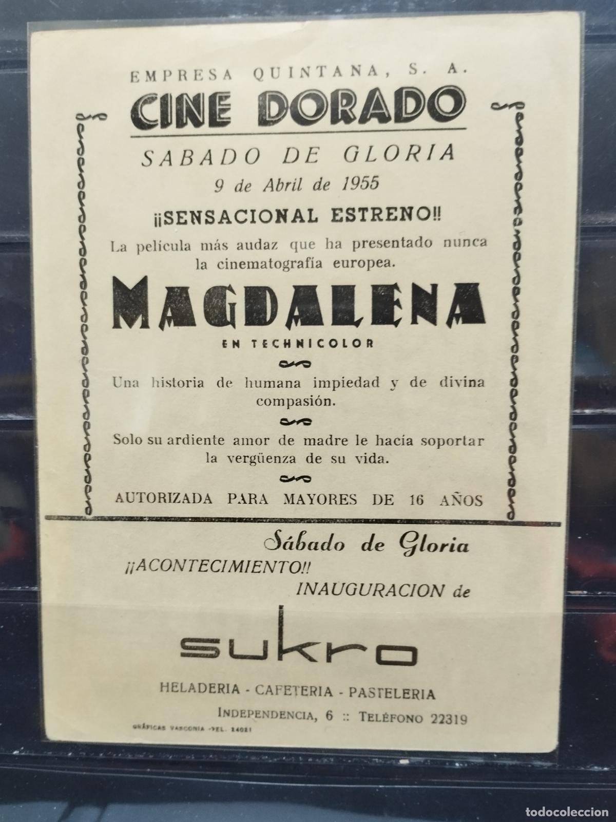 Cine: MA - PROGRAMA DE CINE SENCILLO. MAGDALENA. CON MARTA TOREN. - Foto 2