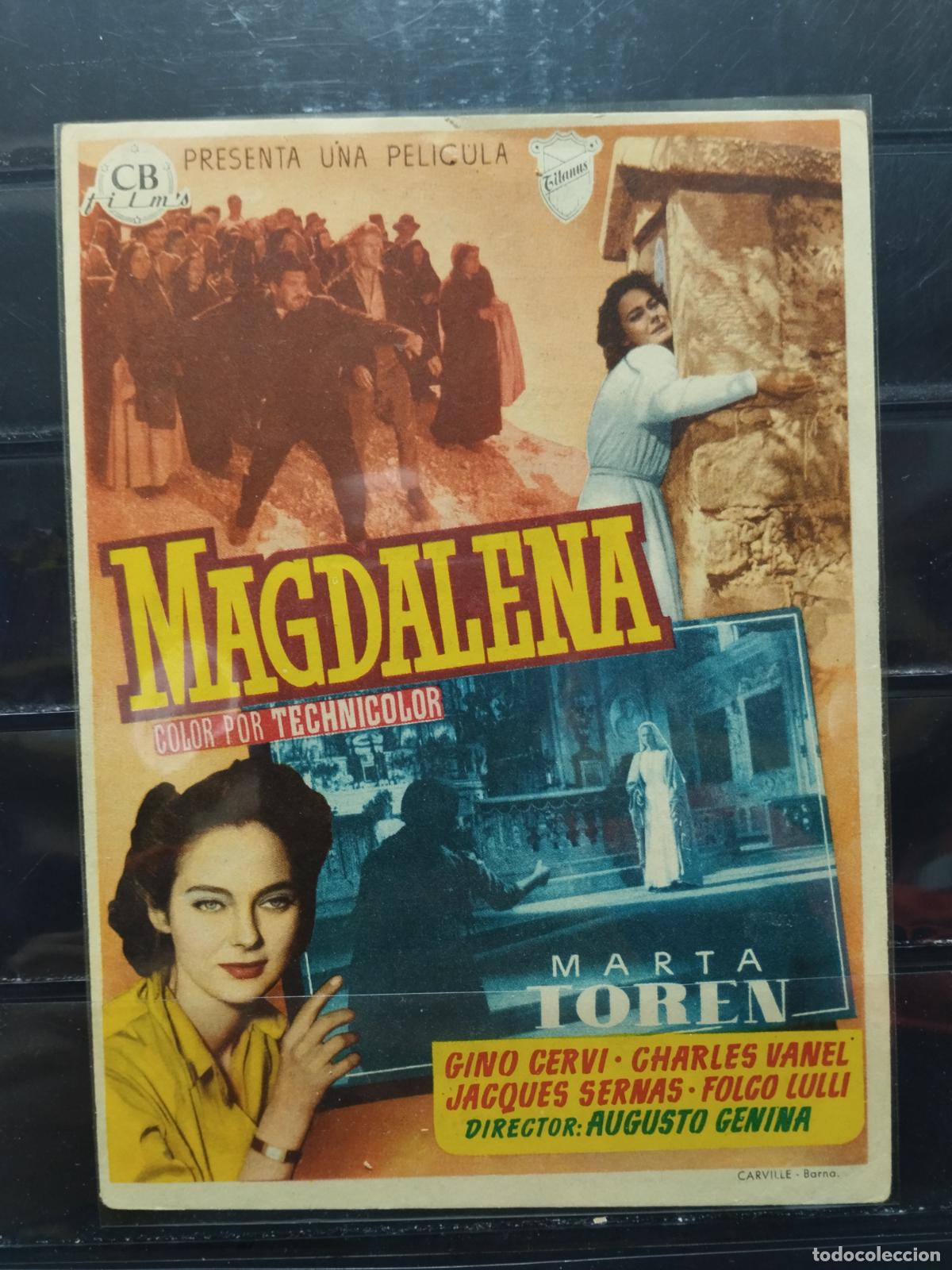 Cine: MA - PROGRAMA DE CINE SENCILLO. MAGDALENA. CON MARTA TOREN. - Foto 1