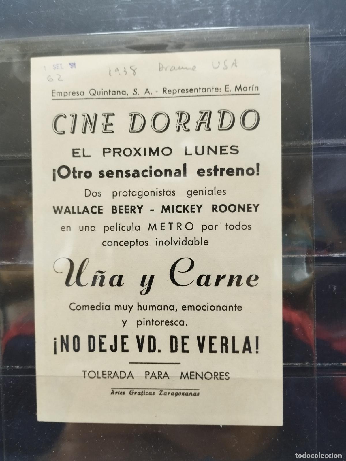 Cine: MA - PROGRAMA DE CINE SENCILLO. U&Ntilde;A Y CARNE. CON MICKEY ROONEY. - Foto 2