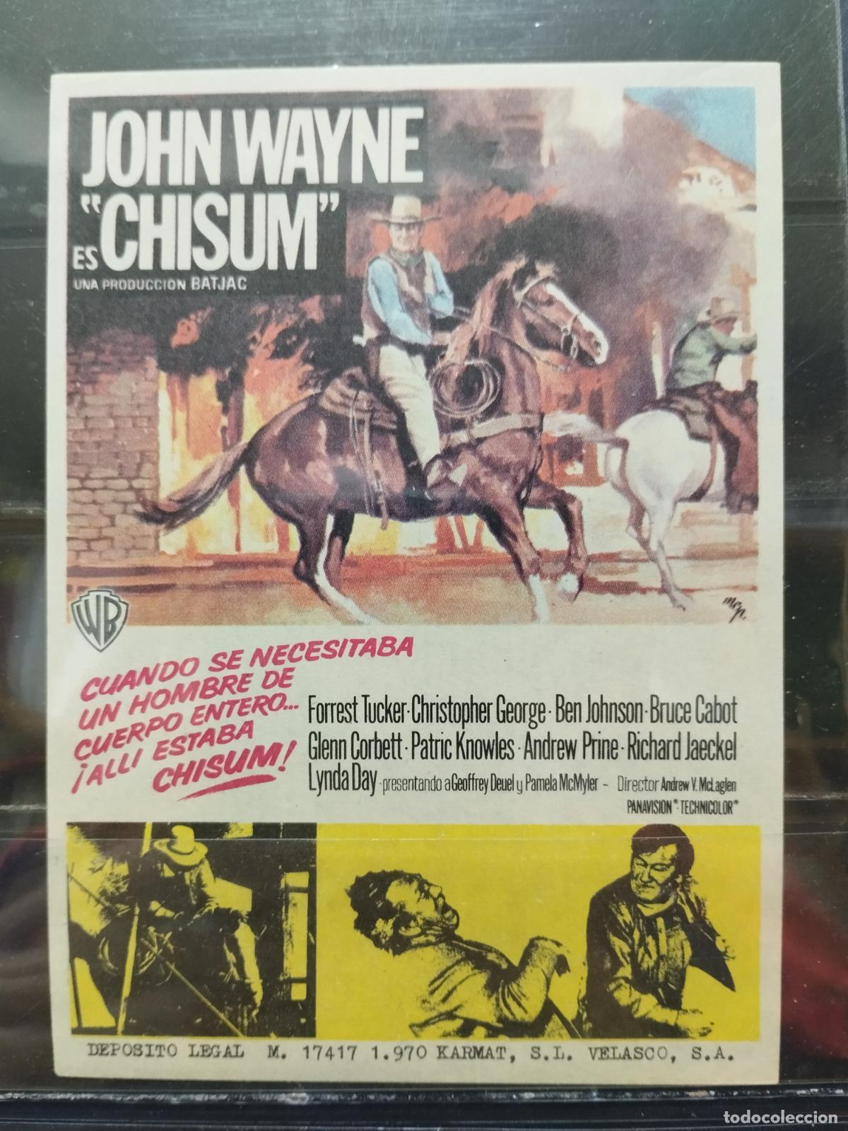 Cine: MA - PROGRAMA DE CINE SENCILLO. CHISUM CON JONH WAYNE. - Foto 1
