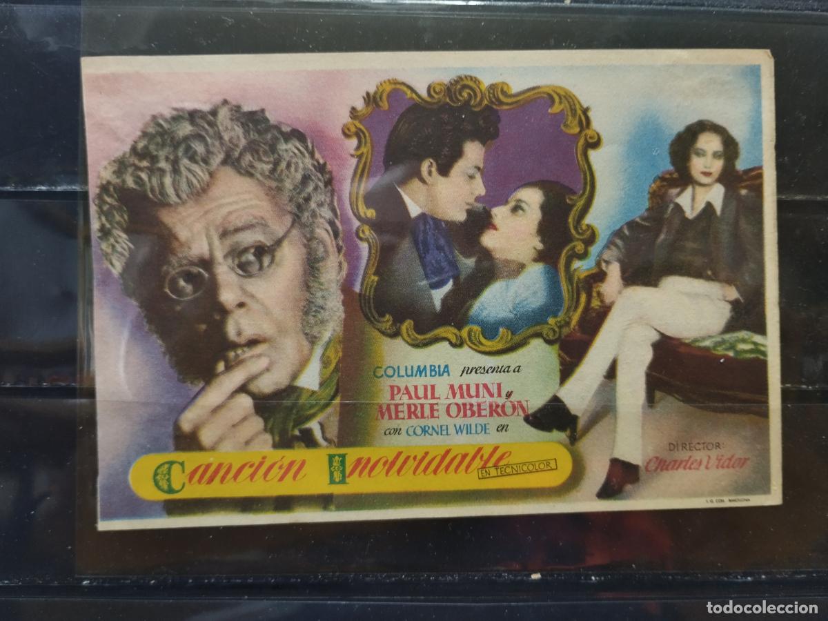 Cine: MA - PROGRAMA DE CINE SENCILLO. CANCION INOLVIDABLE. CON MERLE OBERON. - Foto 1