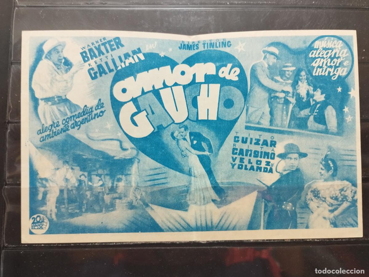 Cine: MA - PROGRAMA DE CINE DOBLE. AMOR DE GAUCHO. - Foto 2