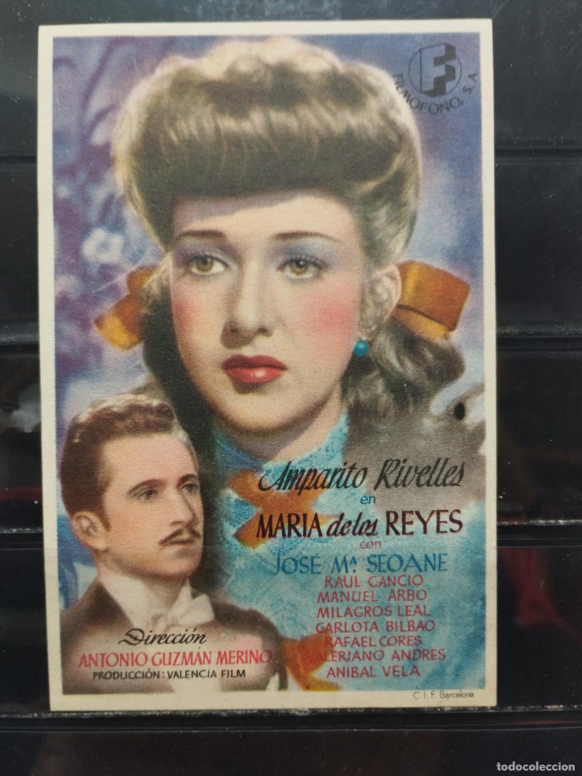 Cine: MA - PROGRAMA DE CINE SENCILLO. MARIA DE LOS REYES. CON AMPARO RIVELLES. - Foto 1