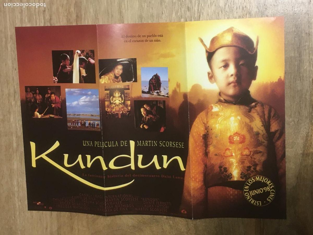 Cine: kundon scorsese folleto de mano estreno