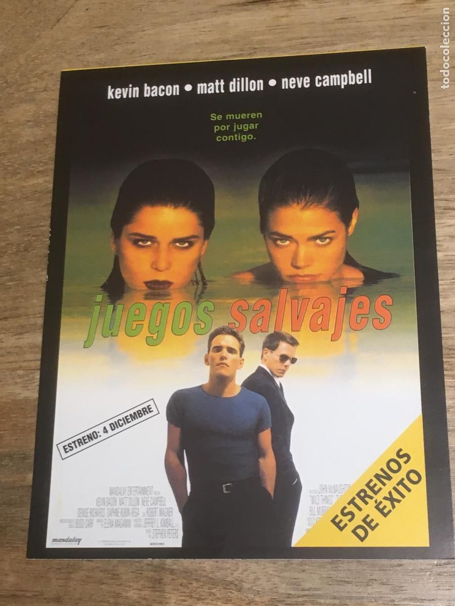 Cine: juegos salvajes folleto de mano original estreno