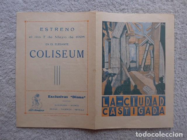 Cine: ANTIGUO PROGRAMA DE CINE DOBLE LA CIUDAD CASTIGADA - COLISEUM 1928 - Foto 6
