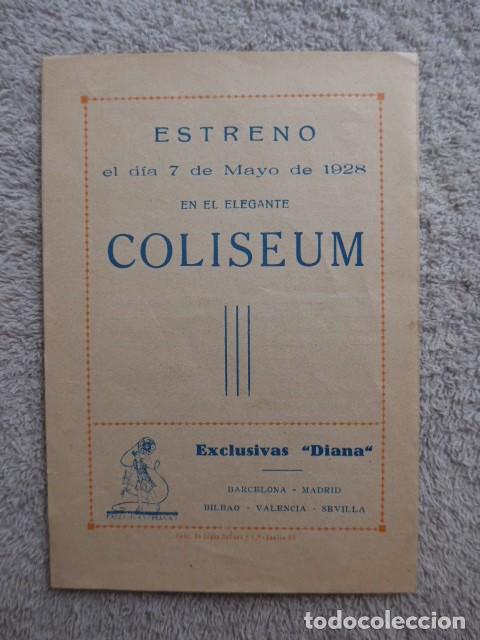 Cine: ANTIGUO PROGRAMA DE CINE DOBLE LA CIUDAD CASTIGADA - COLISEUM 1928 - Foto 10