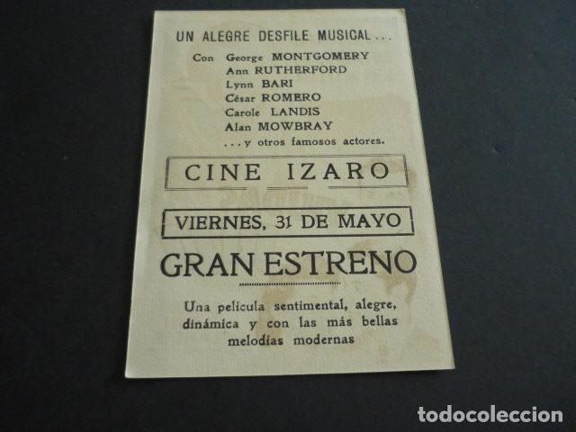 Cine: VIUDAD DEL JAZZ PROGRAMA DE CINE CON PUBLICIDAD CINE IZARO - Foto 2