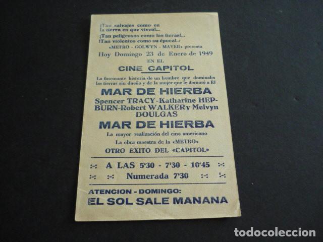 Cine: MAR DE HIERBA PROGRAMA DE CINE CON PUBLICIDAD CINE CAPITOL - Foto 2