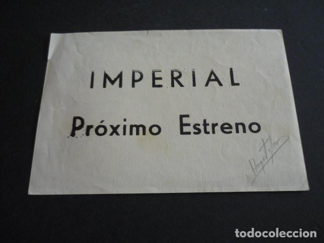 Cine: DELATOR ANONIMO PROGRAMA DE CINE CON PUBLICIDAD CINE IMPERIAL - Foto 2